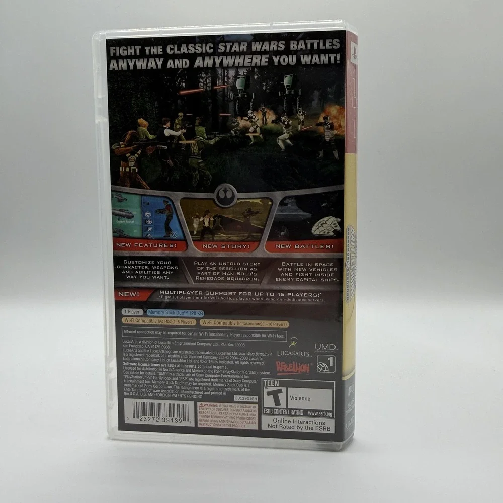 Star Wars Battlefront Renegade Squadron Sony PSP Game T LucasArts‎ Greatest Hits